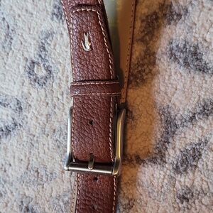 Lacoste Men's Brown Leather Belt - Size: 95-38